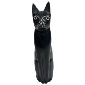 Hand Carved Soapstone Cat Statue.